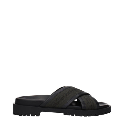 Flat Sandals by Off-White for men in fabric green & white features an statuesque Men's Fabric Flat Sandals silhouette with a refined flat and elegant .