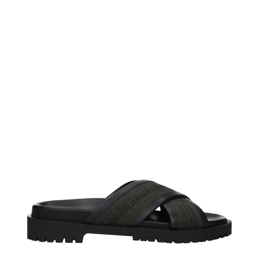 Flat Sandals by Off-White for men in fabric green & white features an statuesque Men's Fabric Flat Sandals silhouette with a refined flat and elegant .