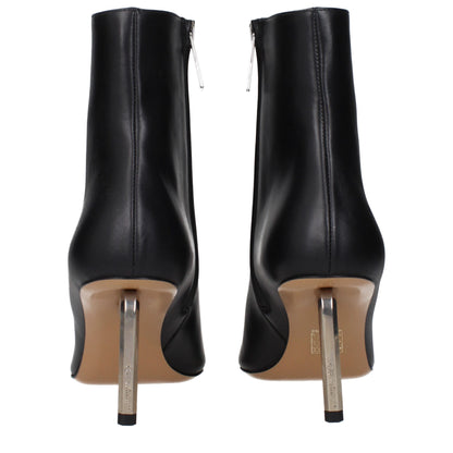 Ankle Boots by Off-White for women in leather black & white features an avant-garde Women's Leather Ankle Boots silhouette, defined by a sophisticated and a avant-garde .