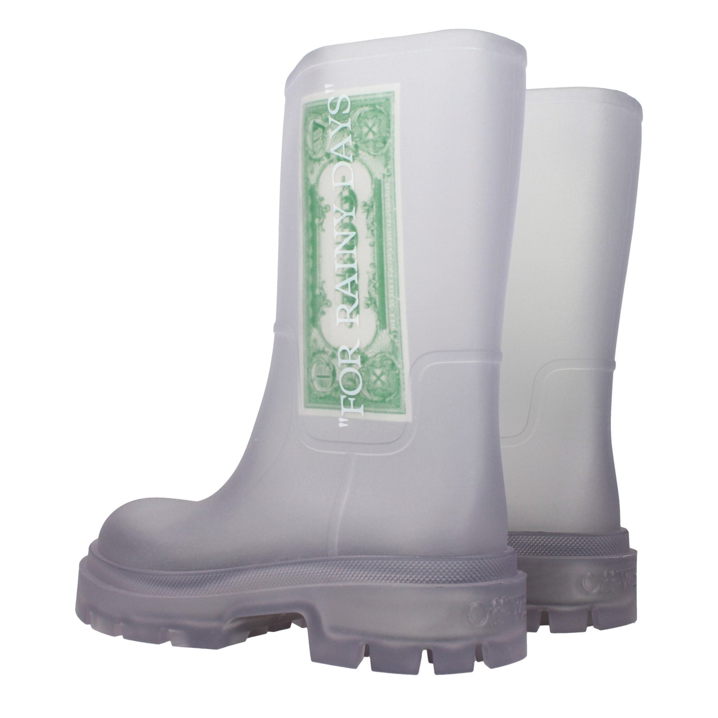 Ankle Boots by Off-White for men in pvc transparent & white showcases a ergonomic silhouette from the Men's PVC Ankle Boots collection, featuring a ergonomic and a ergonomic .
