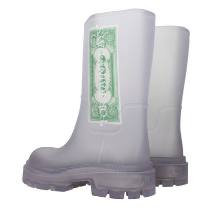 Ankle Boots by Off-White for men in pvc transparent & white showcases a ergonomic silhouette from the Men's PVC Ankle Boots collection, featuring a ergonomic and a ergonomic .
