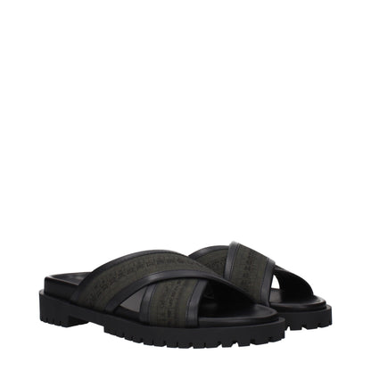 Flat Sandals by Off-White for men in fabric and green & white presents a captivating silhouette, showcasing the signature style of the Men's Fabric Flat Sandals with a captivating flat and captivating .