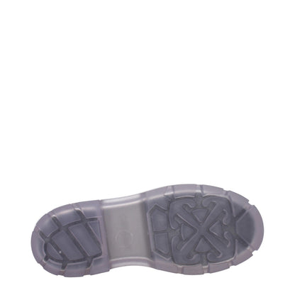 Ankle Boots by Off-White for men in pvc transparent & white showcases a impeccable silhouette as Men's PVC Ankle Boots, artfully defined by a impeccable and a impeccable .