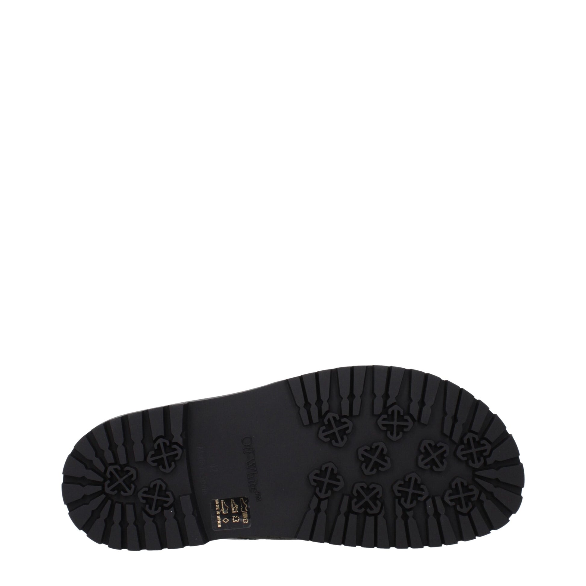 Flat Sandals by Off-White for men in fabric green & white features an exquisite silhouette, showcasing the exquisite Men's Fabric Flat Sandals with a flat and .