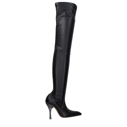Over-The-Knee Boots by Off-White for women in leather black & white features an high-performance silhouette, showcasing the sophisticated design of the Women's Leather Over-The-Knee Boots with a and a refined .