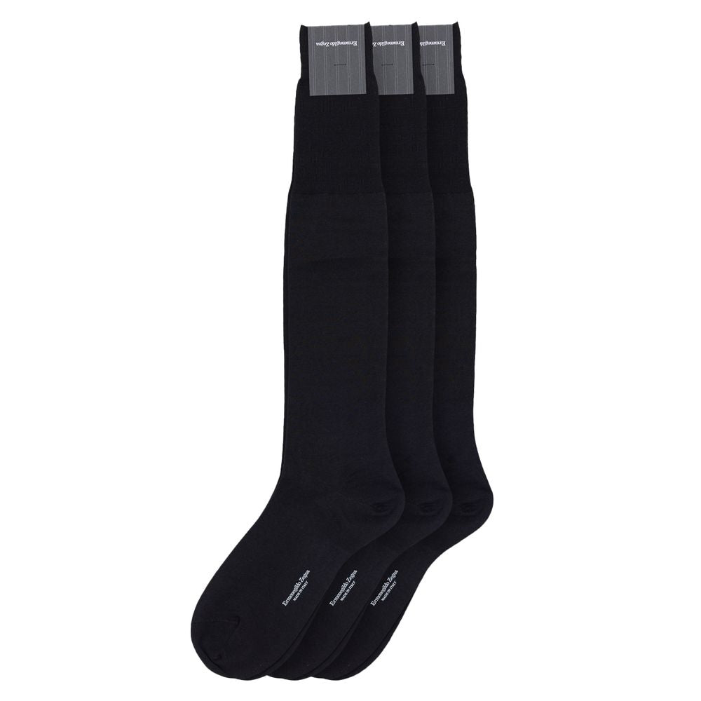 Socks by ZEGNA for men in merino wool black features a nuanced silhouette, showcasing the nuanced Men's Merino Wool Socks design with a refined, premium finish.