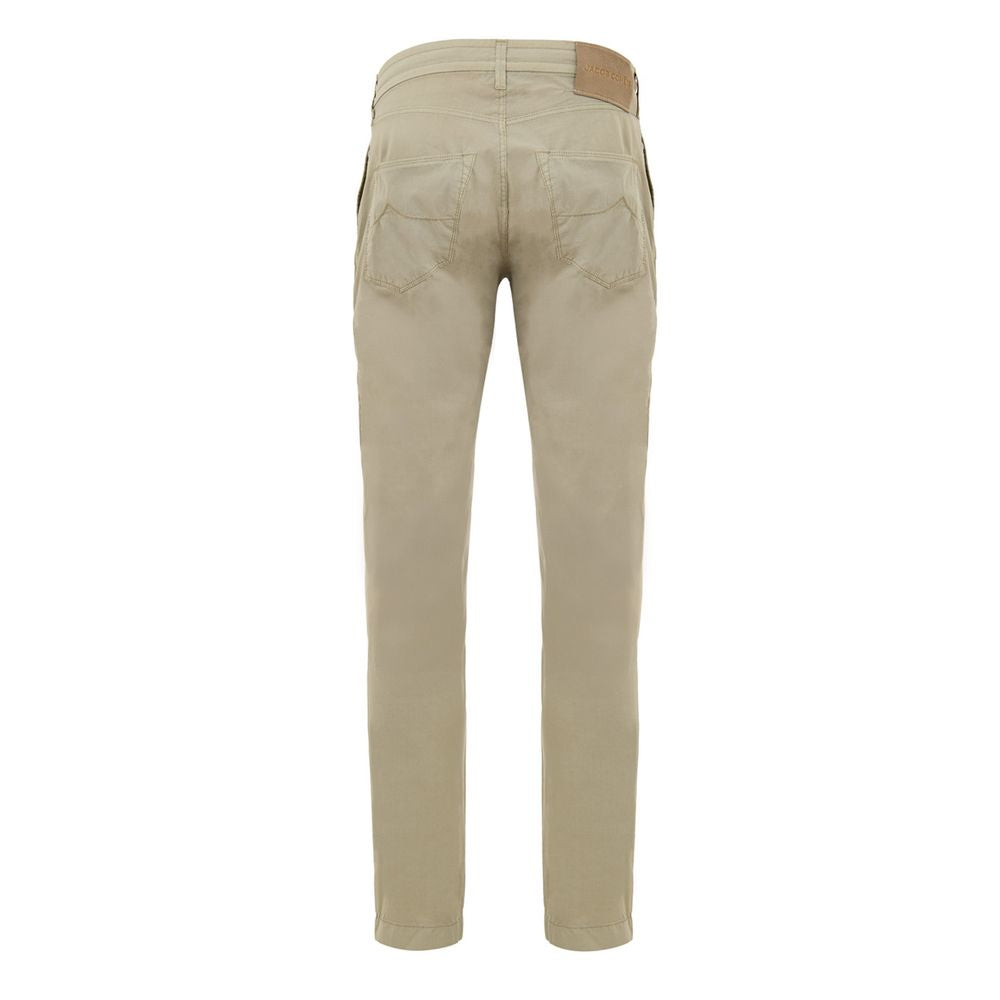 Trousers by Jacob Cohen for men in stretch polyamide cotton beige features a sculptural silhouette, showcasing a sculptural relaxed-fit and long with a sophisticated for a sculptural finish.