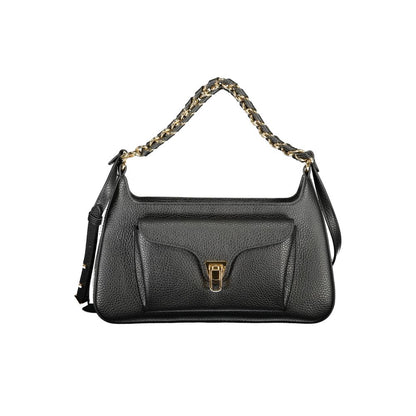 Handbag by Coccinelle for women in leather black & print features a exquisite silhouette, showcasing a secure zipper and exquisite external-pockets & internal-pockets with versatile shoulder-strap, adjustable-strap & handle for a exquisite finish.