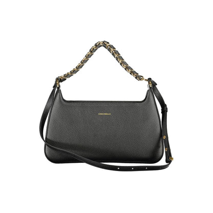 Handbag by Coccinelle for women in leather black & print presents a ornamental silhouette, showcasing a secure zipper, ample external-pockets & internal-pockets, and versatile shoulder-strap, adjustable-strap & handle for a ornamental finish.
