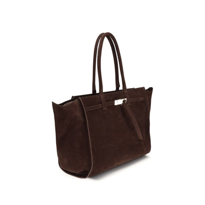 Shoulder Bag by Benedetta Bruzziches for women in bos taurus suede calf leather brown features a effortless sophistication silhouette, secured by a zipper with ample and versatile shoulder-strap & handle for a effortless sophistication finish.