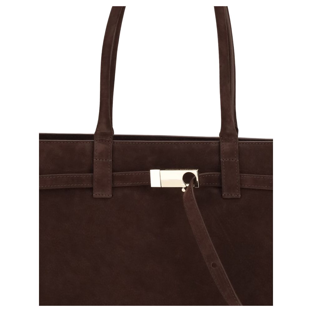 Shoulder Bag by Benedetta Bruzziches for women in bos taurus suede calf leather brown features a effortless sophistication silhouette, secured by a zipper with ample and versatile shoulder-strap & handle for a effortless sophistication finish.
