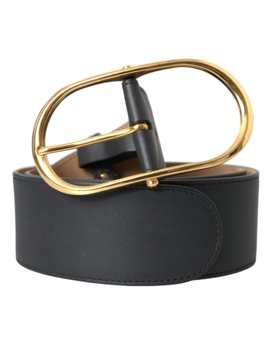 Belt by Dolce & Gabbana for men in brass & calf leather black presents a artisanal silhouette from the Brass & Calf Leather Belt collection, showcasing an artisanal design and refined craftsmanship for a artisanal look.