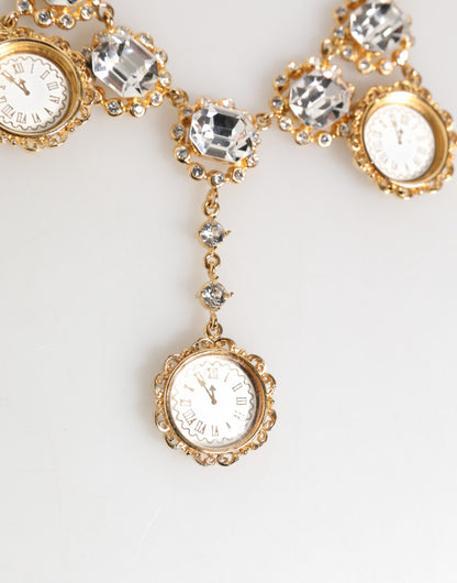 Dolce & Gabbana Women's Brass Gold Crystal Enamel & Rhinestone Necklace - Gold