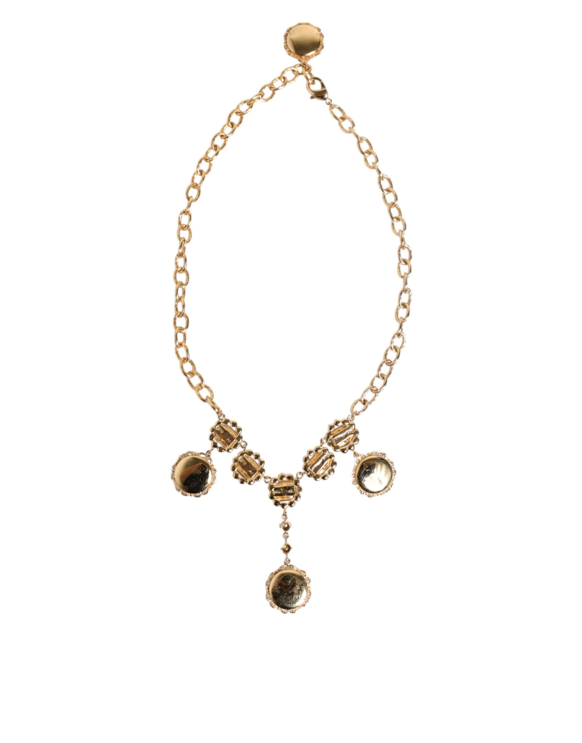 Dolce & Gabbana Women's Brass Gold Crystal Enamel & Rhinestone Necklace - Gold