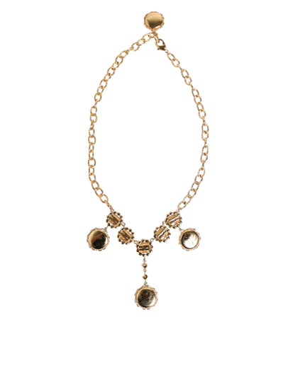 Dolce & Gabbana Women's Brass Gold Crystal Enamel & Rhinestone Necklace - Gold