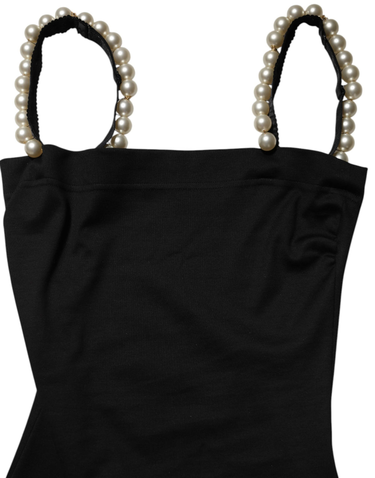 Dolce & Gabbana Women's Sheath Cocktail Sleeveless Stretch Polyamide Cotton Short Mini Dress - Black Pearl