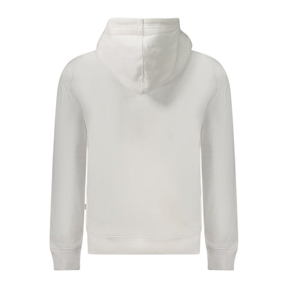 Hooded Sweatshirt Hoodie by Guess Jeans for men in organic cotton white features an avant-garde silhouette, showcasing a sophisticated and detail for a truly avant-garde finish.