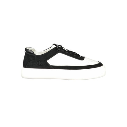 Athletic Sneakers by Calvin Klein for men in polyester polyethylene leather black, white & signature showcases an impeccable silhouette, defined by an impeccable athletic style design that perfectly captures the essence of the Men's Athletic Polyester Polyethylene Leather Sneakers.