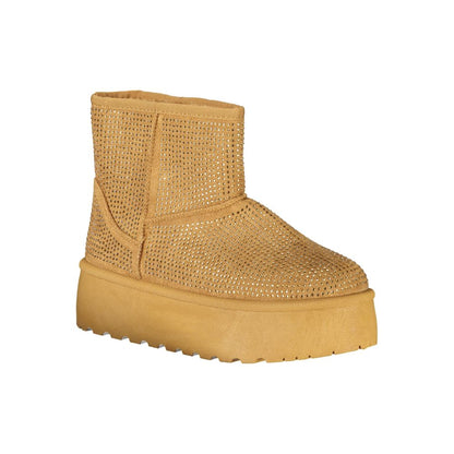 Ankle Boots by Laura Biagiotti for women in polyester polyethylene fur & rhinestones brown features an high-performance silhouette, showcasing the sophisticated design of the Women's Polyester Polyethylene Fur & Rhinestones Ankle Boots with a and a refined .