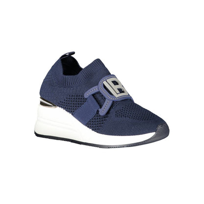 Athletic Sneakers by Laura Biagiotti for women in polyester & polyethylene blue & signature showcases an impeccable silhouette, defined by an impeccable athletic style design that perfectly captures the essence of the Women's Athletic Polyester & Polyethylene Sneakers.