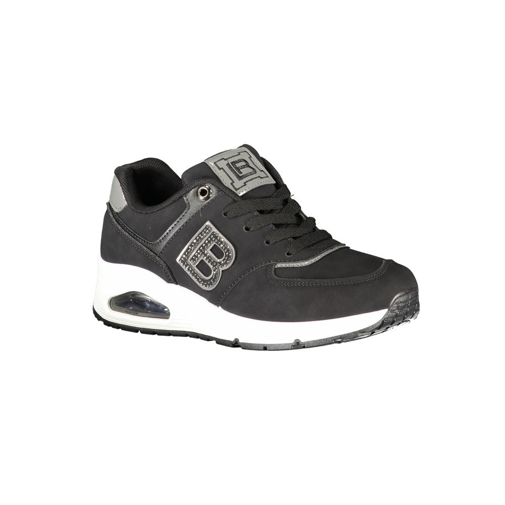 Athletic Sneakers by Laura Biagiotti for women in polyester & polyethylene black features an architectural silhouette from the Women's Athletic Polyester & Polyethylene Sneakers collection, showcasing a architectural athletic style for a architectural look.