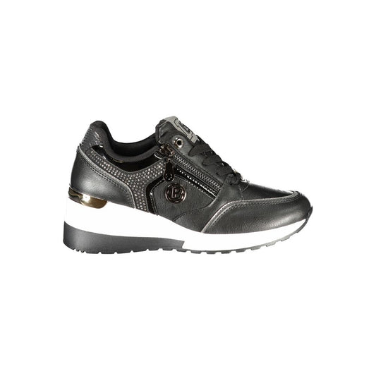 Athletic Sneakers Laura Biagiotti women polyester & polyethylene black featuring a avant-garde Women's Athletic Polyester & Polyethylene Sneakers design with a avant-garde athletic style for a refined finish.