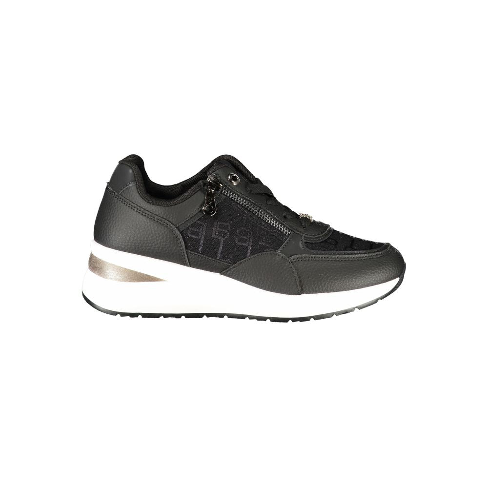 Laura Biagiotti Women's Athletic Polyester & Polyethylene Sneakers - Black Print