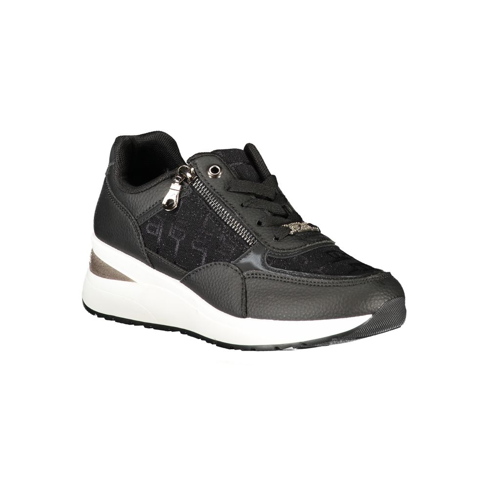 Laura Biagiotti Women's Athletic Polyester & Polyethylene Sneakers - Black Print