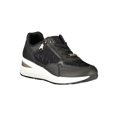 Laura Biagiotti Women's Athletic Polyester & Polyethylene Sneakers - Black Print