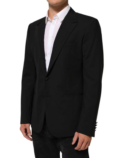 Dolce & Gabbana Men's Virgin Wool Viscose Silk & Acetate Blazer - Black