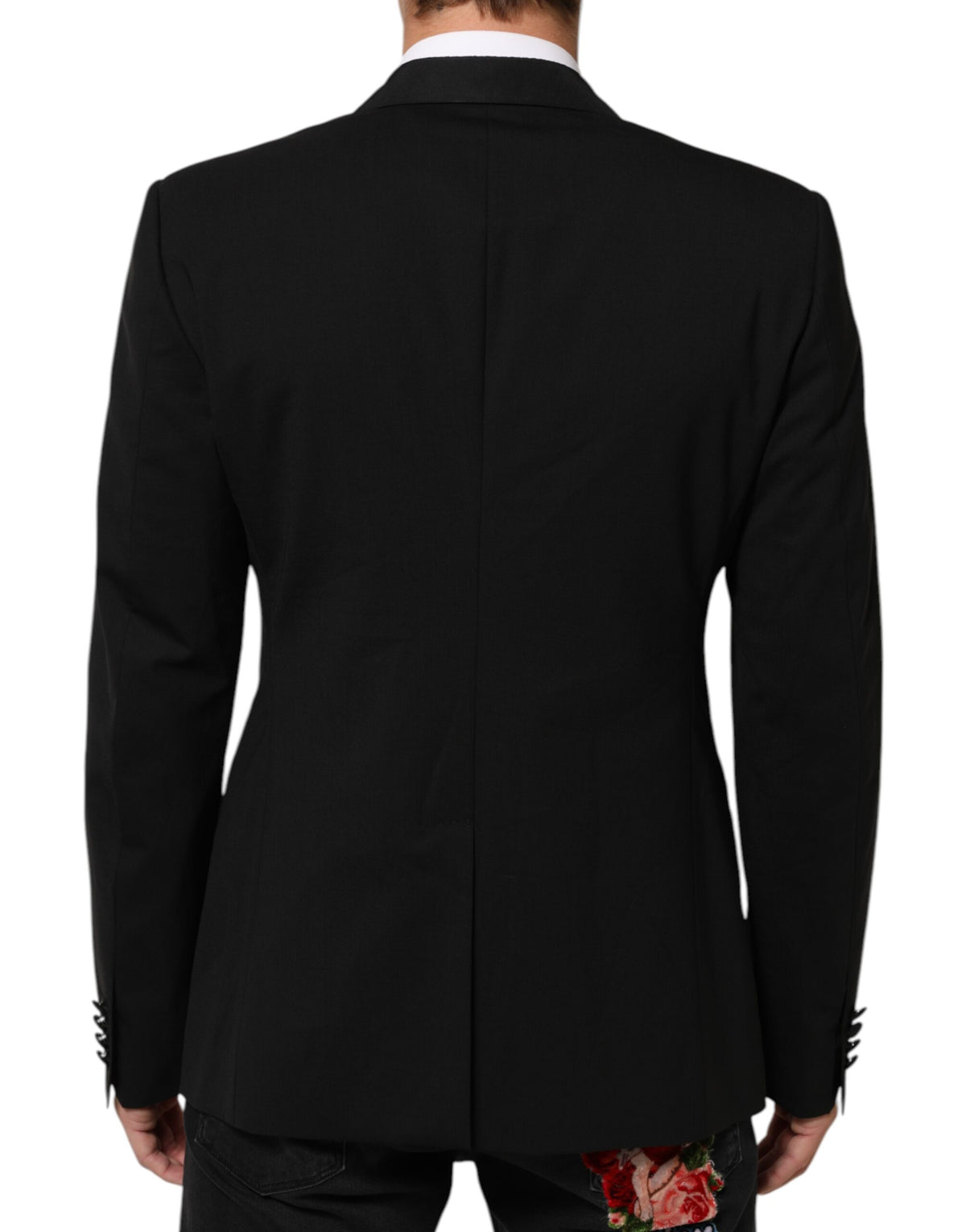 Dolce & Gabbana Men's Virgin Wool Viscose Silk & Acetate Blazer - Black