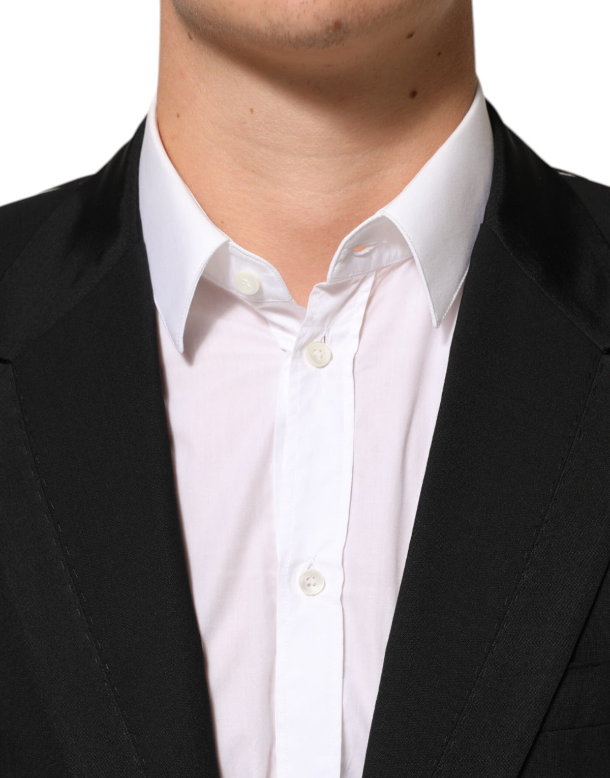 Dolce & Gabbana Men's Virgin Wool Viscose Silk & Acetate Blazer - Black