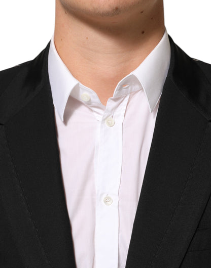 Dolce & Gabbana Men's Virgin Wool Viscose Silk & Acetate Blazer - Black