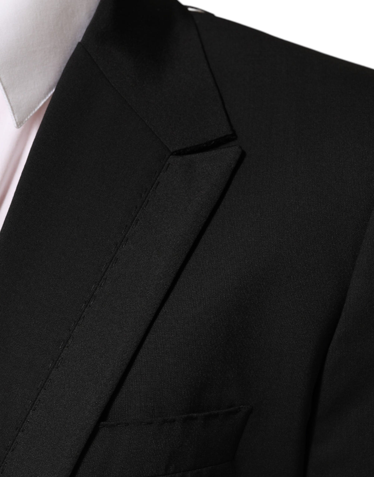 Dolce & Gabbana Men's Virgin Wool Viscose Silk & Acetate Blazer - Black