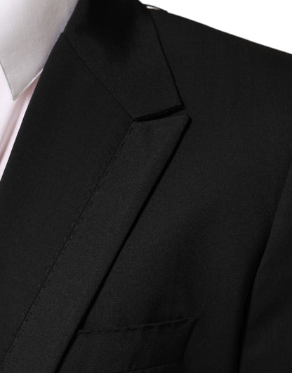 Dolce & Gabbana Men's Virgin Wool Viscose Silk & Acetate Blazer - Black