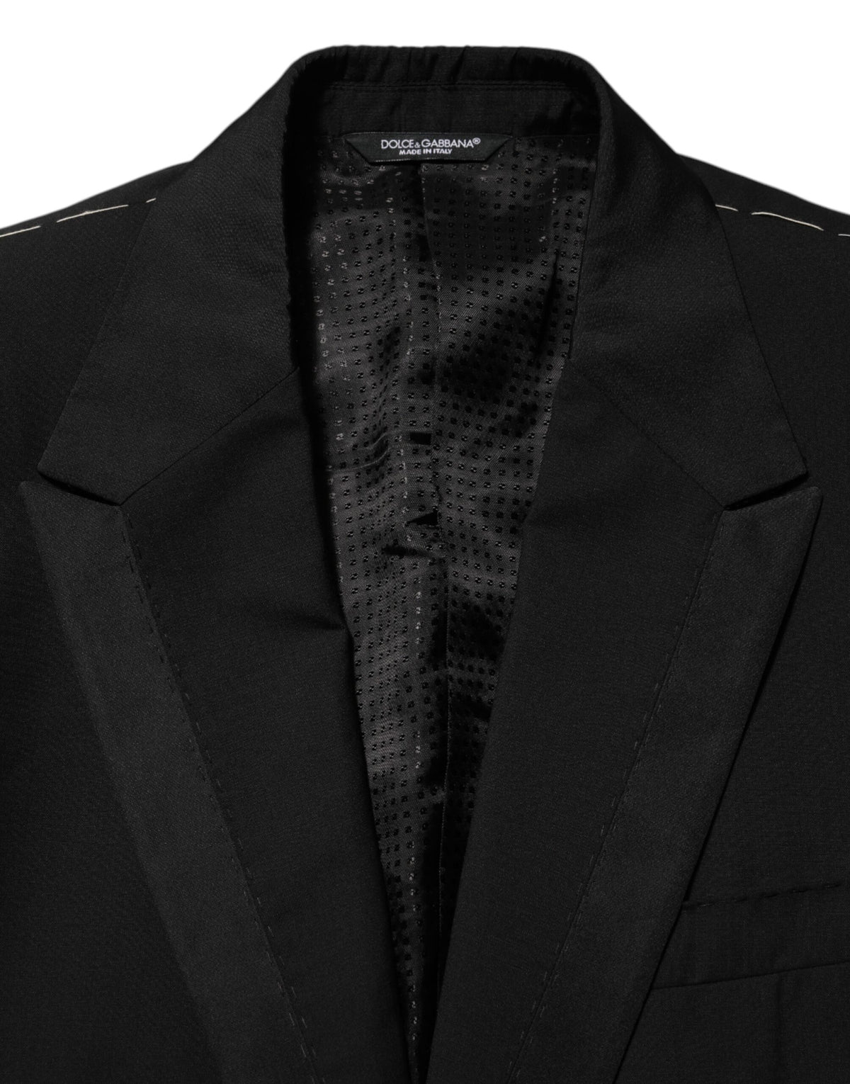 Dolce & Gabbana Men's Virgin Wool Viscose Silk & Acetate Blazer - Black