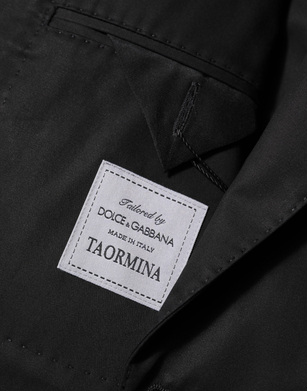 Dolce & Gabbana Men's Single Breasted Cotton Silk & Wool Blazer - Black