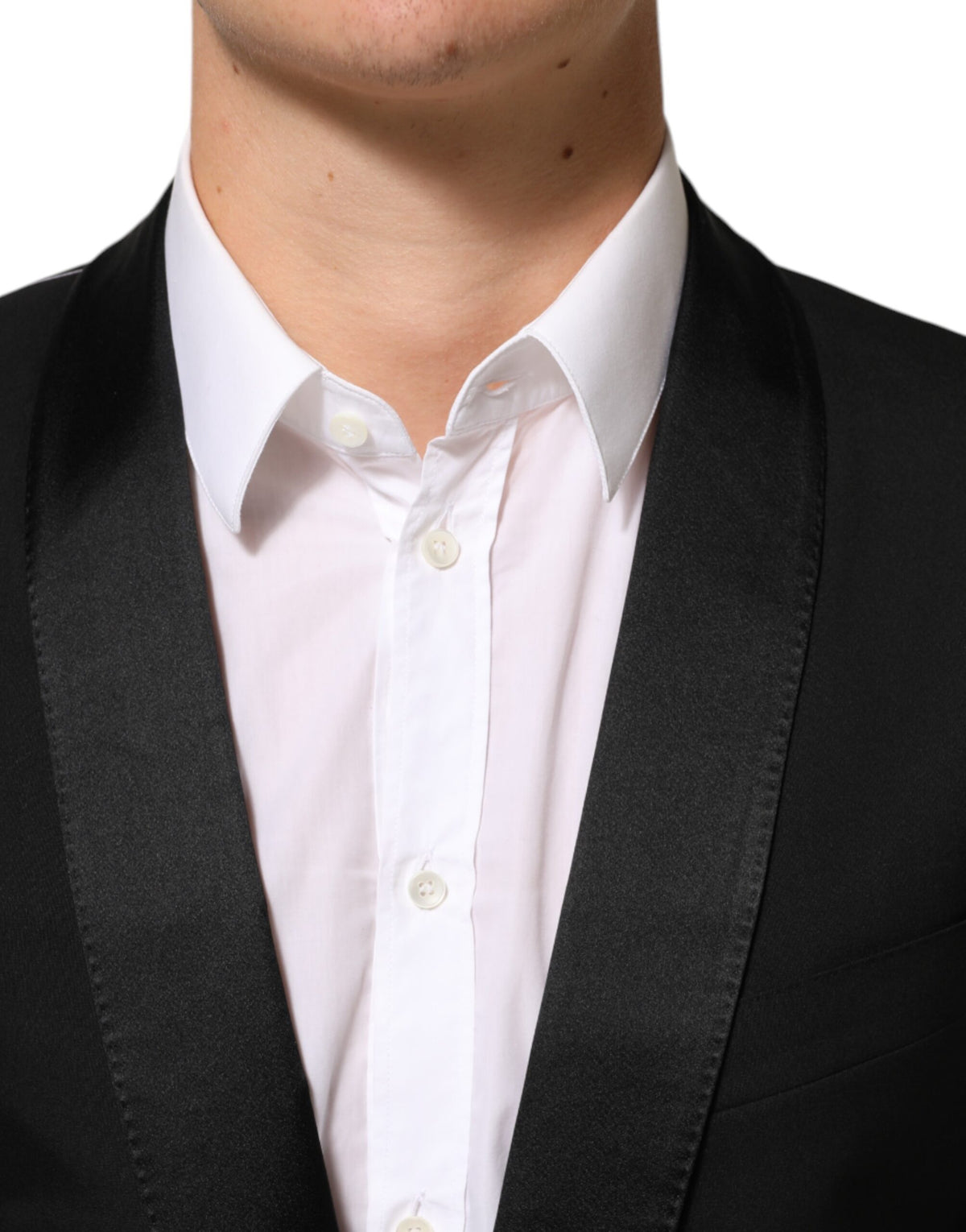Dolce & Gabbana Men's Polyester Silk Viscose & Virgin Wool Blazer - Black