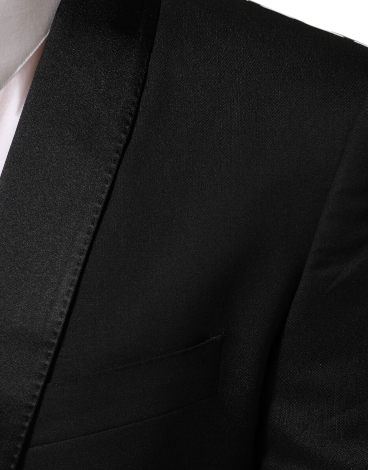 Dolce & Gabbana Men's Polyester Silk Viscose & Virgin Wool Blazer - Black