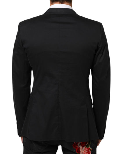 Dolce & Gabbana Men's Cotton Polyamide Viscose & Silk Blazer - Black