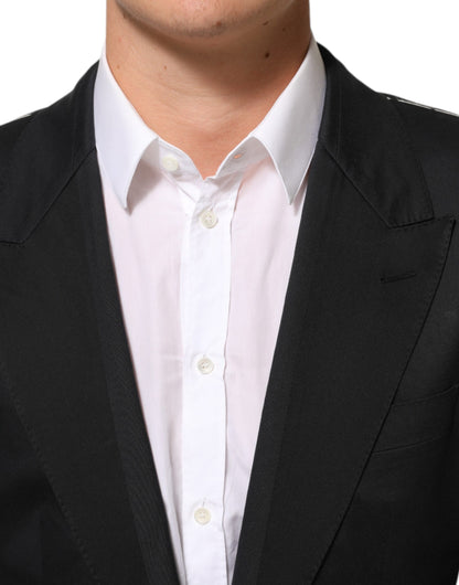 Dolce & Gabbana Men's Cotton Polyamide Viscose & Silk Blazer - Black