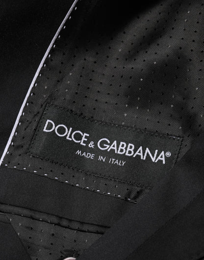 Dolce & Gabbana Men's Cotton Polyamide Viscose & Silk Blazer - Black