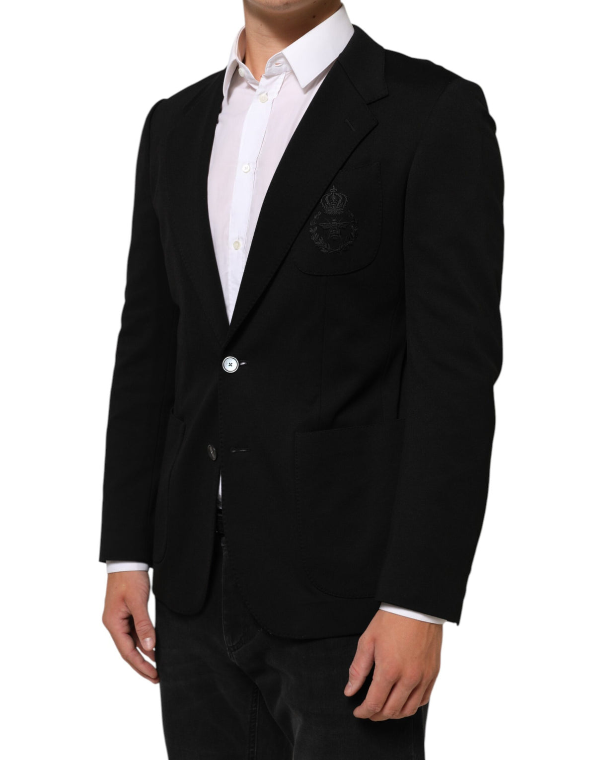 Dolce & Gabbana Men's Viscose Polyester & Polyamide Blazer - Black