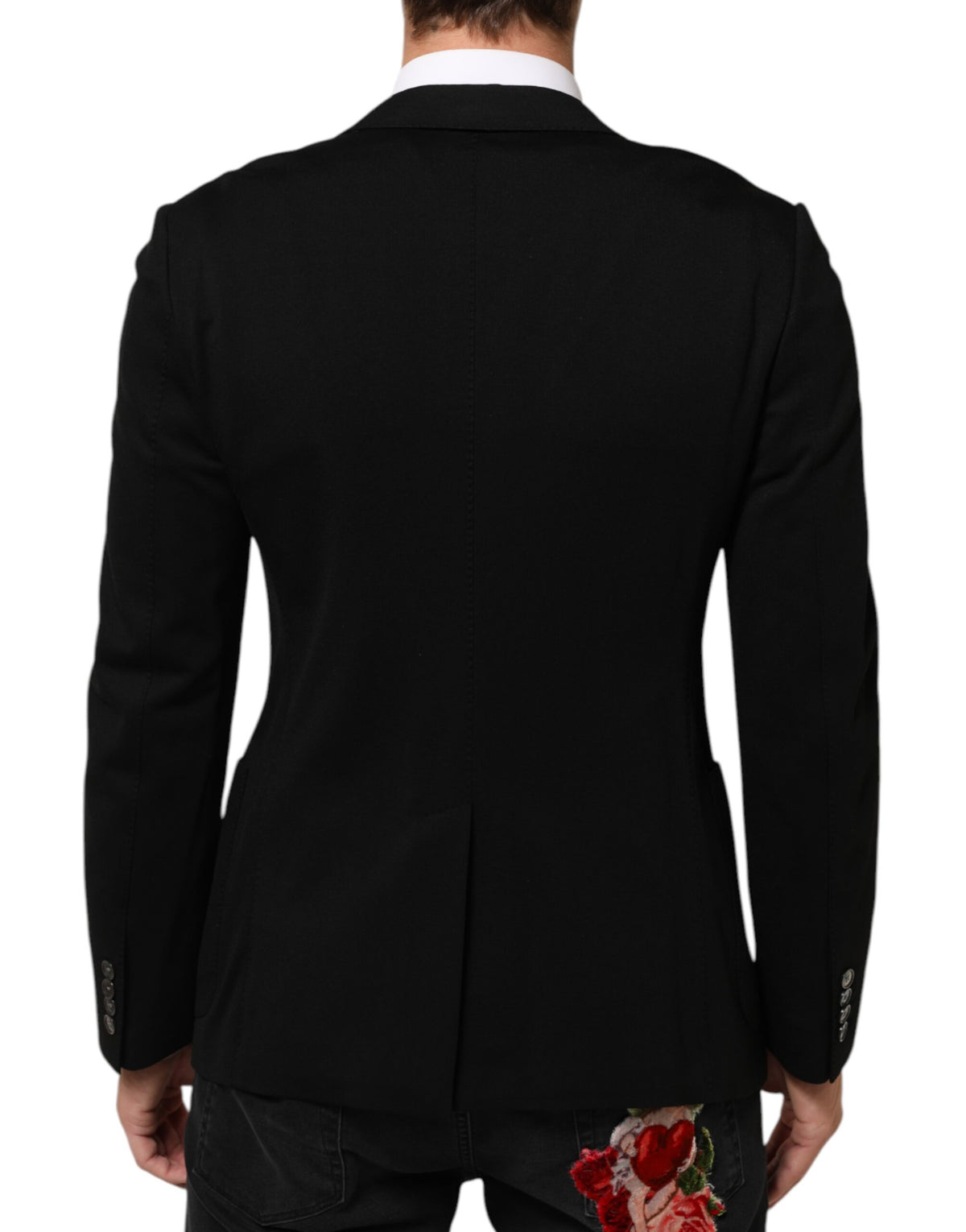 Dolce & Gabbana Men's Viscose Polyester & Polyamide Blazer - Black