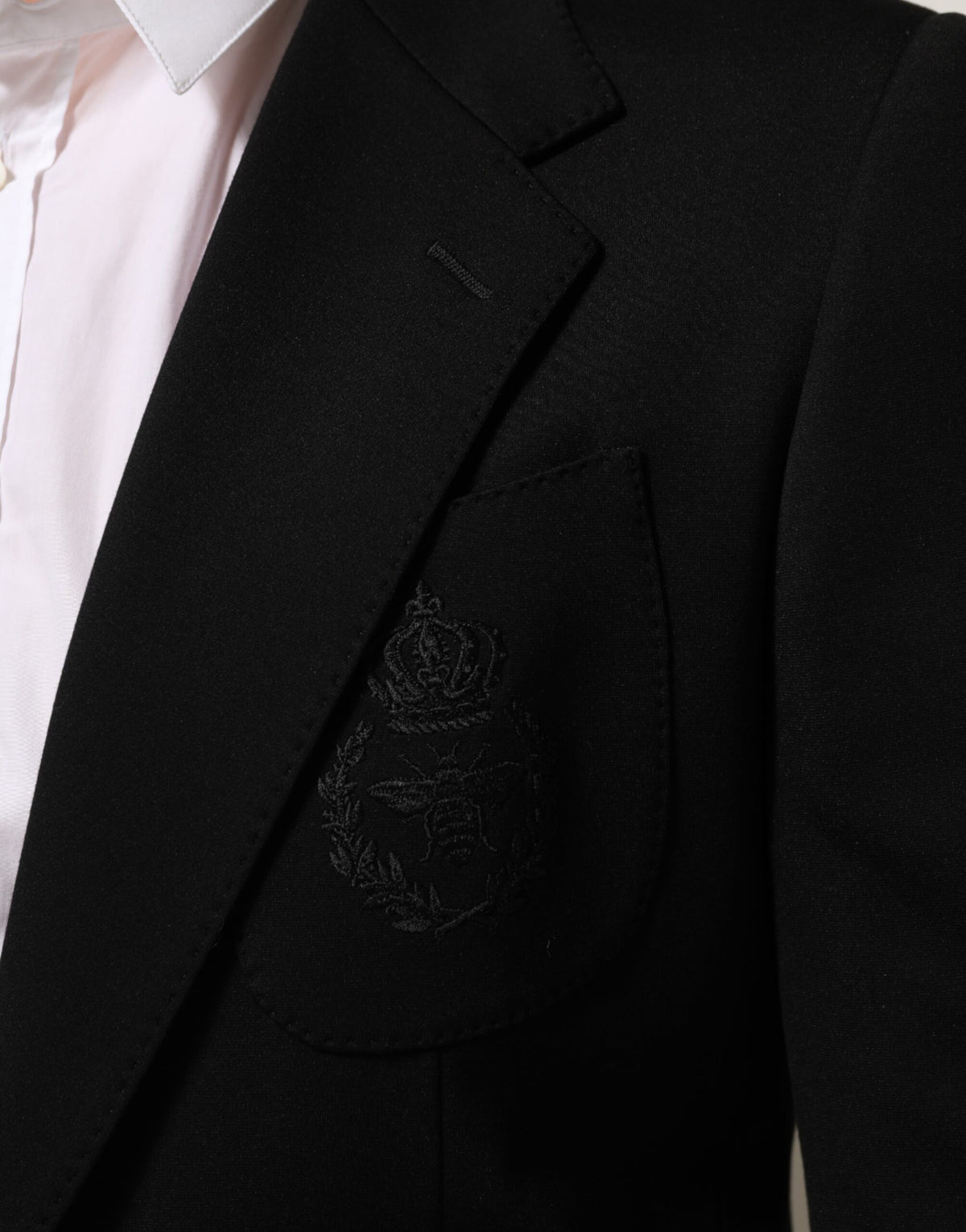 Dolce & Gabbana Men's Viscose Polyester & Polyamide Blazer - Black
