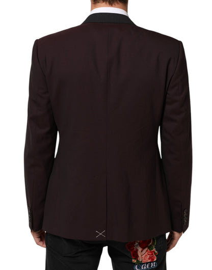 Dolce & Gabbana Women's Virgin Wool Viscose & Elastane Blazer - Maroon