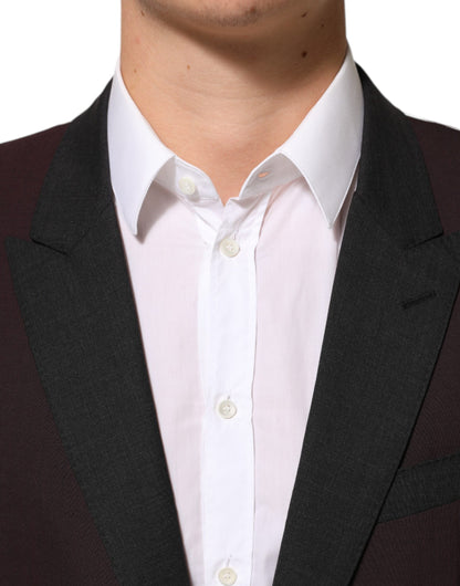 Dolce & Gabbana Women's Virgin Wool Viscose & Elastane Blazer - Maroon