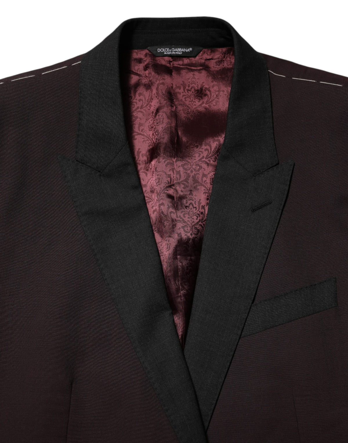 Dolce & Gabbana Women's Virgin Wool Viscose & Elastane Blazer - Maroon