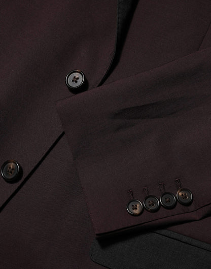 Dolce & Gabbana Women's Virgin Wool Viscose & Elastane Blazer - Maroon