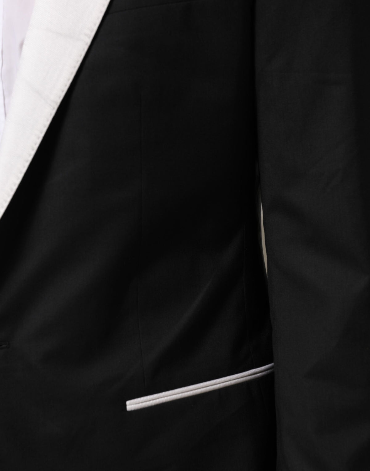 Dolce & Gabbana Women's Virgin Wool Viscose Silk & Polyester Blazer - Black White Signature